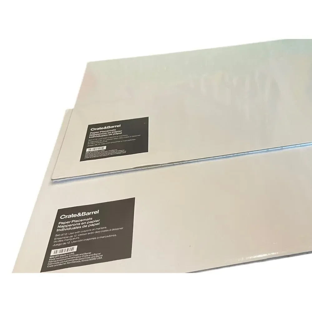 Set of 24 Crate & Barrel Paper Placemats Candy Design New Holiday